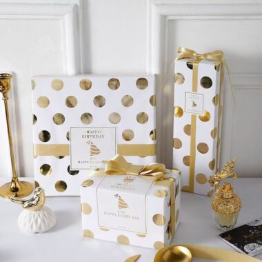 Luxury foil stamping wrapping paper with metallic shine