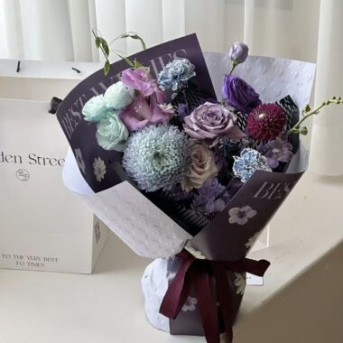 Thick printed kraft flower wrapping paper for bouquets