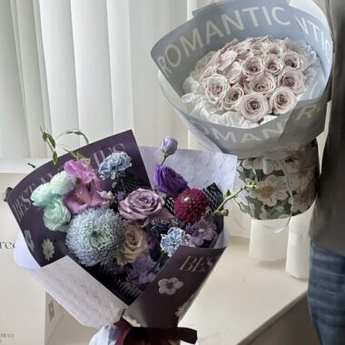 Thick printed kraft flower wrapping paper for bouquets