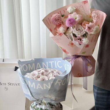 Thick printed kraft flower wrapping paper for bouquets