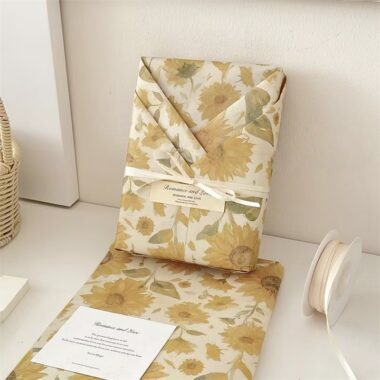 Thick sunflower kraft wrapping paper for floral gift packaging