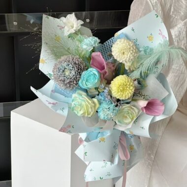 Colorful romantic waterproof floral wrapping paper for bouquets