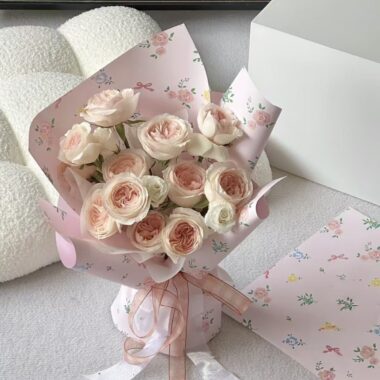 Colorful romantic waterproof floral wrapping paper for bouquets