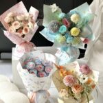 Colorful romantic waterproof floral wrapping paper for bouquets