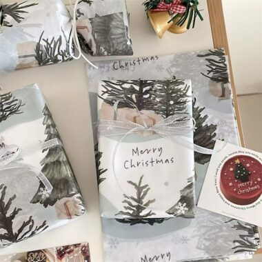 Cedar print creative Christmas wrapping paper design