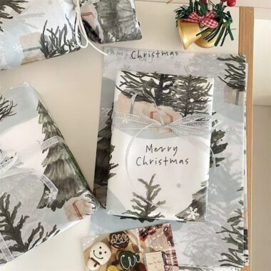 Cedar print creative Christmas wrapping paper design