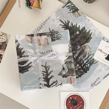 Cedar print creative Christmas wrapping paper design
