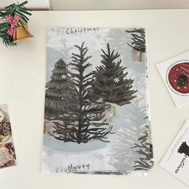 Cedar print creative Christmas wrapping paper design