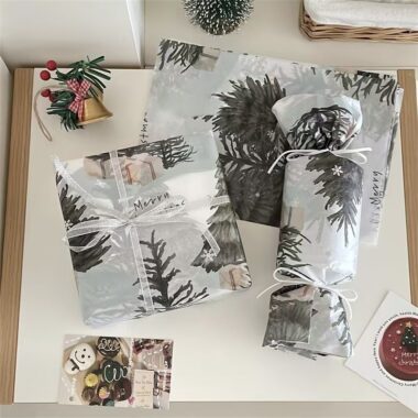 Cedar print creative Christmas wrapping paper design