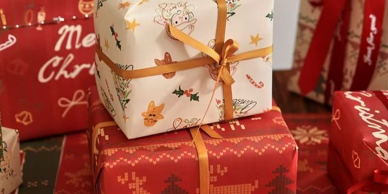 Extra-large thick Christmas wrapping paper for holiday gifts