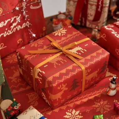Extra-large thick Christmas wrapping paper for holiday gifts