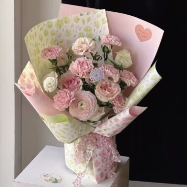 Fresh magnolia thick waterproof floral wrapping paper sheets