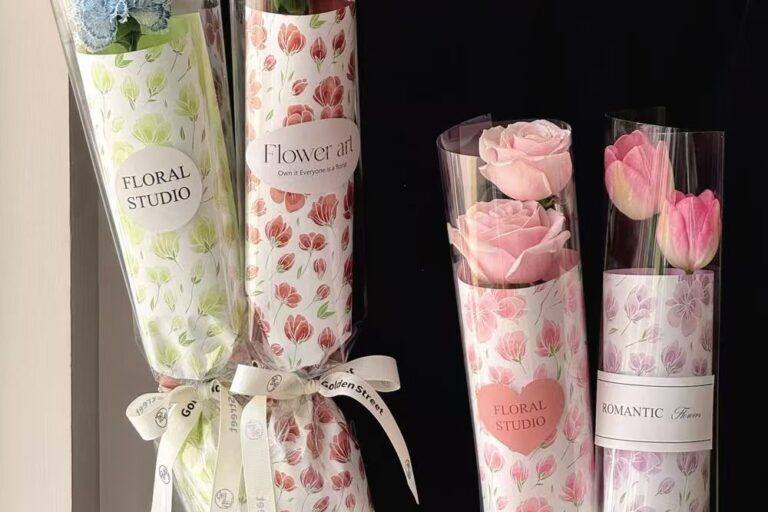 Fresh magnolia thick waterproof floral wrapping paper sheets