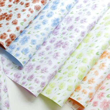 Fresh magnolia thick waterproof floral wrapping paper sheets