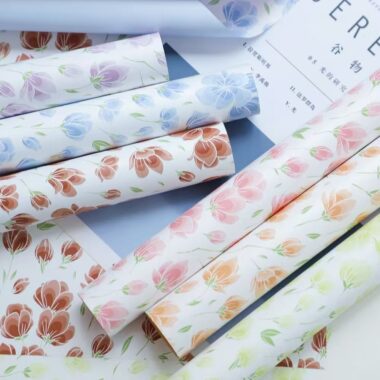 Fresh magnolia thick waterproof floral wrapping paper sheets