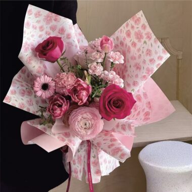 Fresh magnolia thick waterproof floral wrapping paper sheets