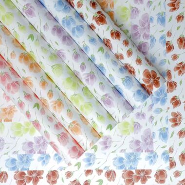 Fresh magnolia thick waterproof floral wrapping paper sheets