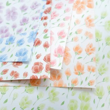 Fresh magnolia thick waterproof floral wrapping paper sheets