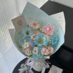 Fresh printed waterproof DIY floral flower wrapping paper