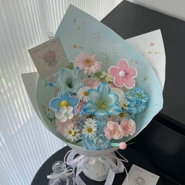 Fresh printed waterproof DIY floral flower wrapping paper