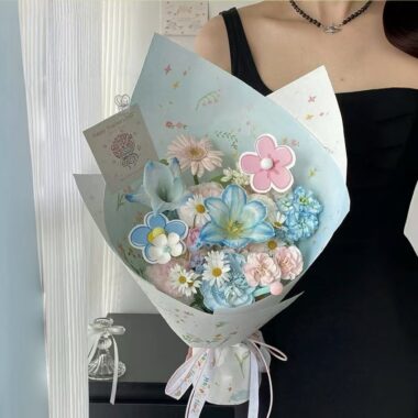 Fresh printed waterproof DIY floral flower wrapping paper