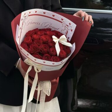 Luxury bow floral style flower wrapping paper sheets