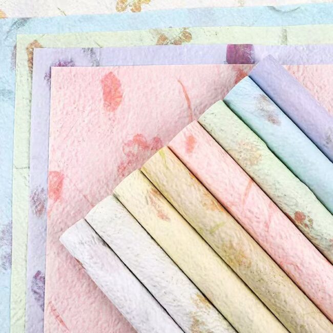 Luxury petal textured thick flower wrapping paper sheets