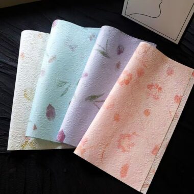 Luxury petal textured thick flower wrapping paper sheets