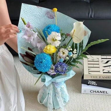 Luxury petal textured thick flower wrapping paper sheets