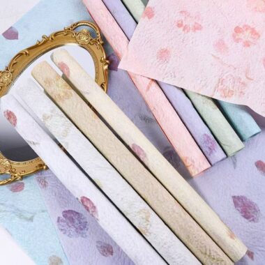 Luxury petal textured thick flower wrapping paper sheets