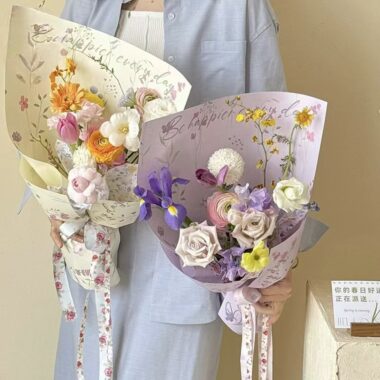 Thick floral printed Mother’s Day flower wrapping paper