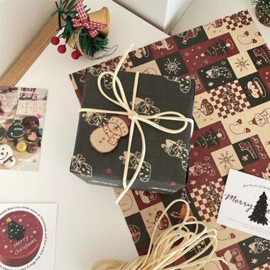 Thick kraft Christmas wrapping paper for festive gifts