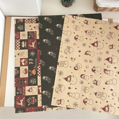 Thick kraft Christmas wrapping paper for festive gifts