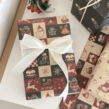 Thick kraft Christmas wrapping paper for festive gifts