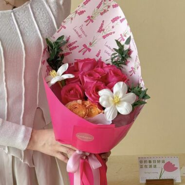 Premium lavender DIY floral flower wrapping paper sheets