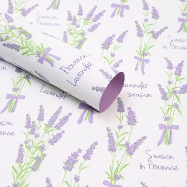 Premium lavender DIY floral flower wrapping paper sheets
