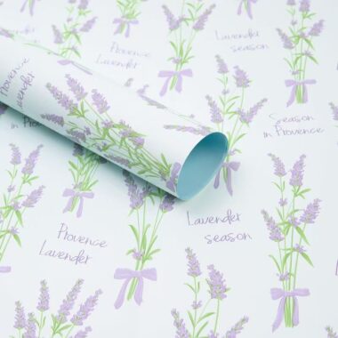 Premium lavender DIY floral flower wrapping paper sheets