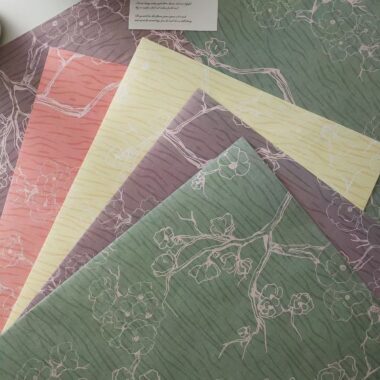 Premium vintage floral style flower wrapping paper sheets