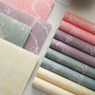 Premium vintage floral style flower wrapping paper sheets