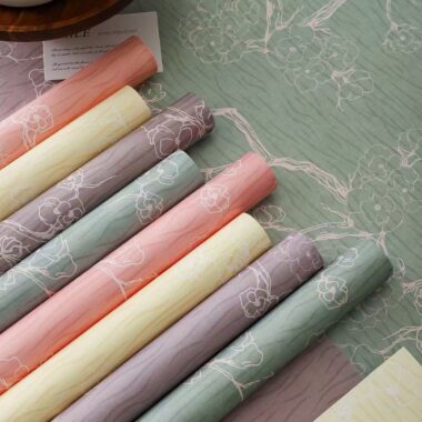 Premium vintage floral style flower wrapping paper sheets