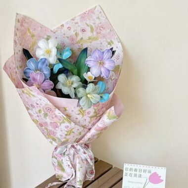 Printed kraft florist flower wrapping paper sheets