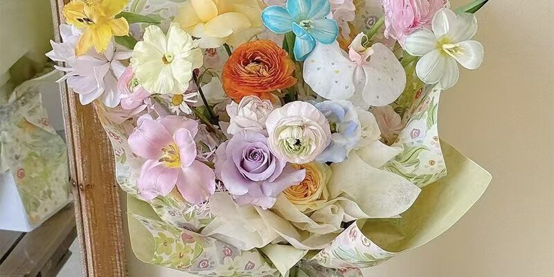 Printed kraft florist flower wrapping paper sheets