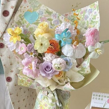 Printed kraft florist flower wrapping paper sheets