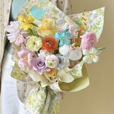 Printed kraft florist flower wrapping paper sheets