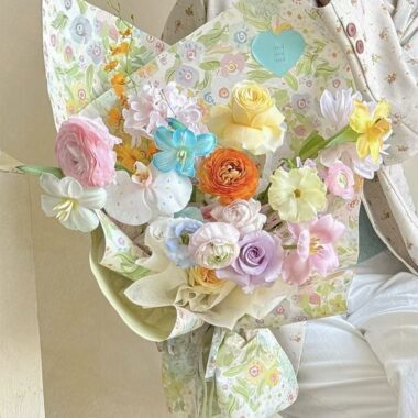 Printed kraft florist flower wrapping paper sheets