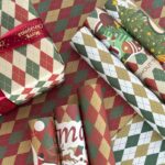 Thick kraft plaid Christmas wrapping paper for gifting
