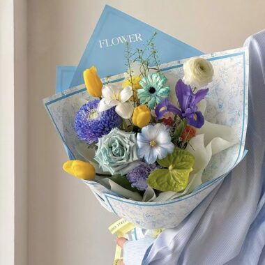 Vintage European waterproof floral flower wrapping paper