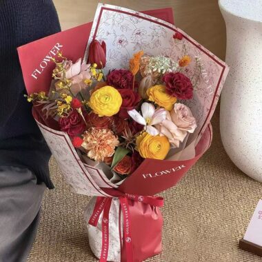 Vintage European waterproof floral flower wrapping paper