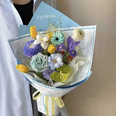 Vintage European waterproof floral flower wrapping paper