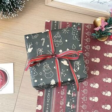 Vintage thick kraft Christmas wrapping paper for gifts